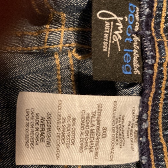 Used plus size 3x boot cut denim pants. - Picture 3 of 8